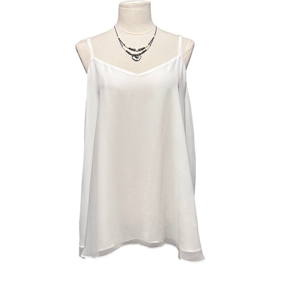 Torrid Sophie Chiffon Swing White Cami Size 2